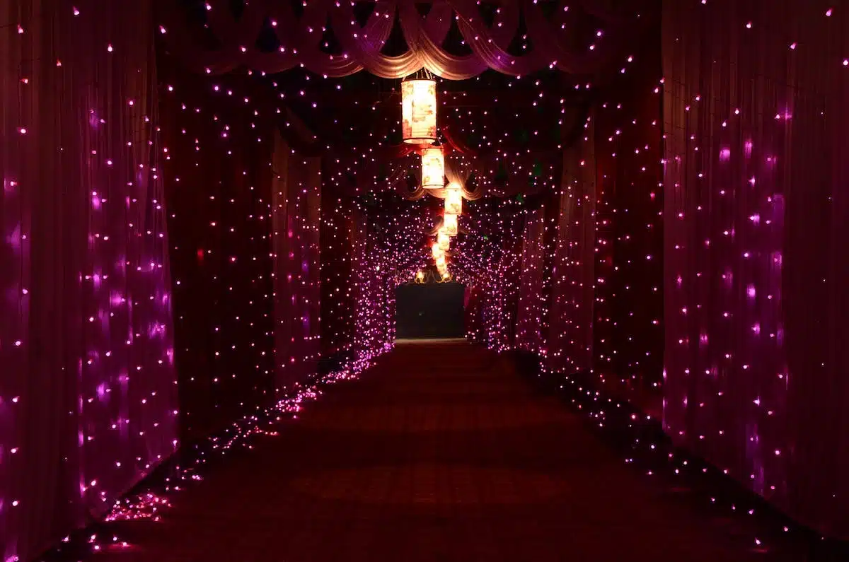 mariage éclairage